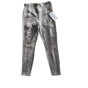 New Athleta Delaney Herringbone Tight Textured Gray Leggings Size Medium